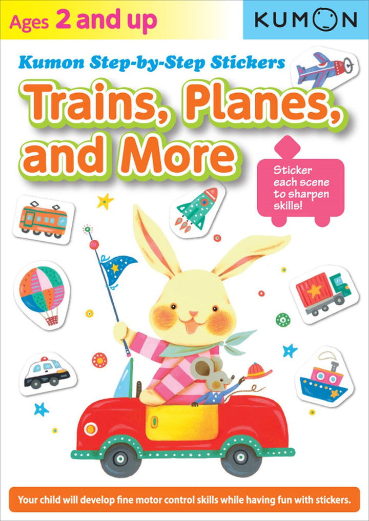 >KUMON -  Step-By-Step Stickers: Trains, Planes and More