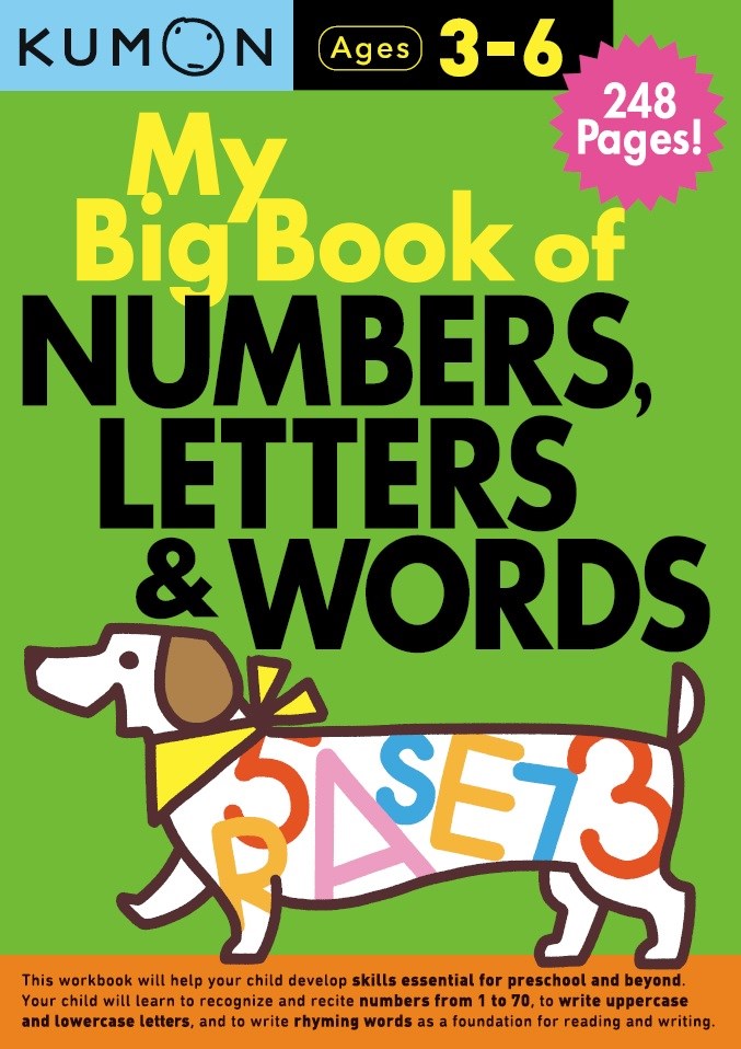 >KUMON Grade  PreK-K My Big Book of Numbers, Letters, and Words Age 4-6