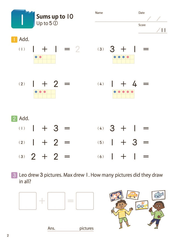 >KUMON Grade 1 Math Bites: Addition & Subtraction Age 6-8