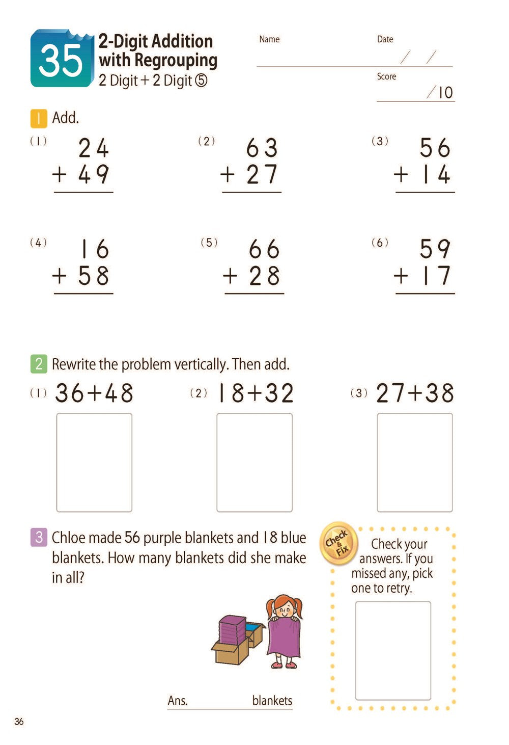 >KUMON Grade 2 Math Bites: Addition & Subtraction Age 6-8
