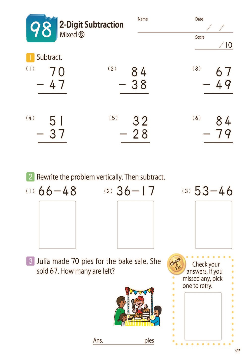 >KUMON Grade 2 Math Bites: Addition & Subtraction Age 6-8