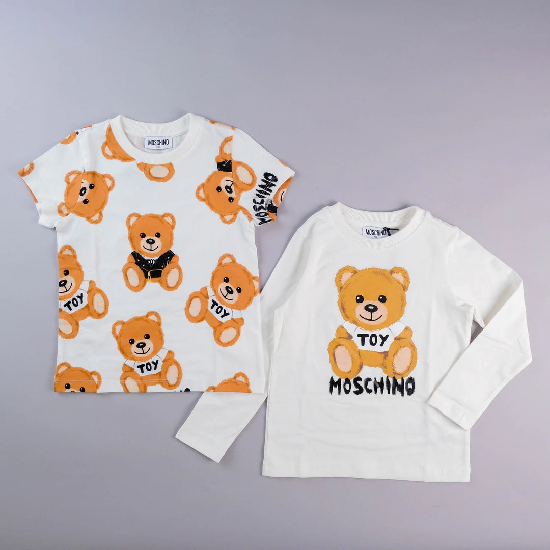 Moschino Kids Graphic and Print Toy Bear T-Shirt 2-PK Set