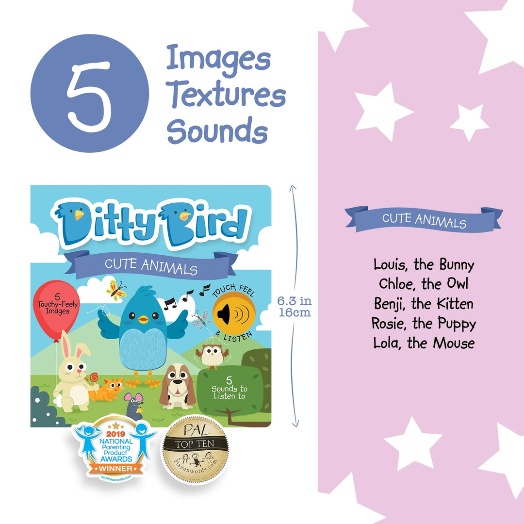 Ditty Bird Baby Sound Book: CUTE ANIMALS TOUCH, FEEL & LISTEN