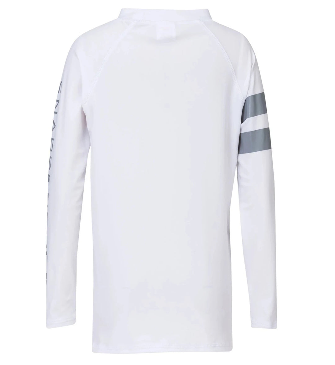 Snapper Rock White Arm Band Long Sleeve Rash Top