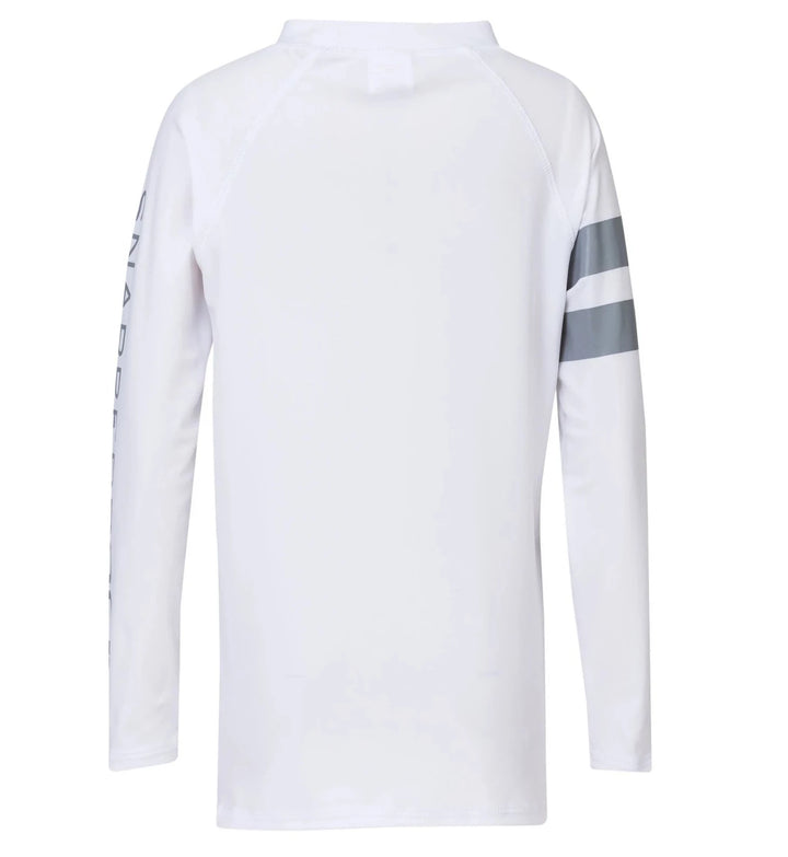 Snapper Rock White Arm Band Long Sleeve Rash Top