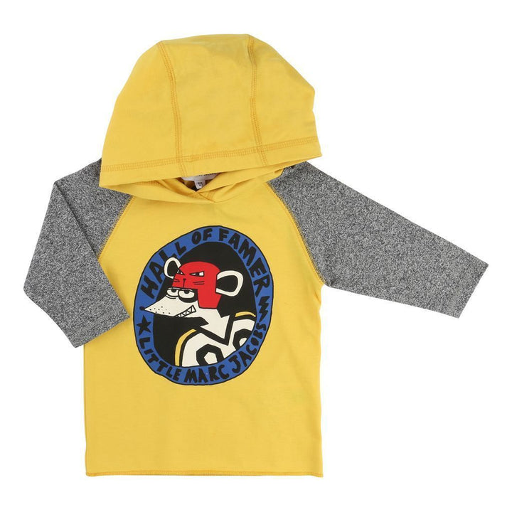 Little Marc Jacobs Mouse Hockey Longsleeve Blue Hooded Top