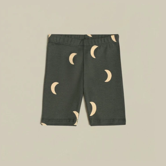 Organic Zoo Kids Bike Shorts Pebble Moons - Navy Midnight