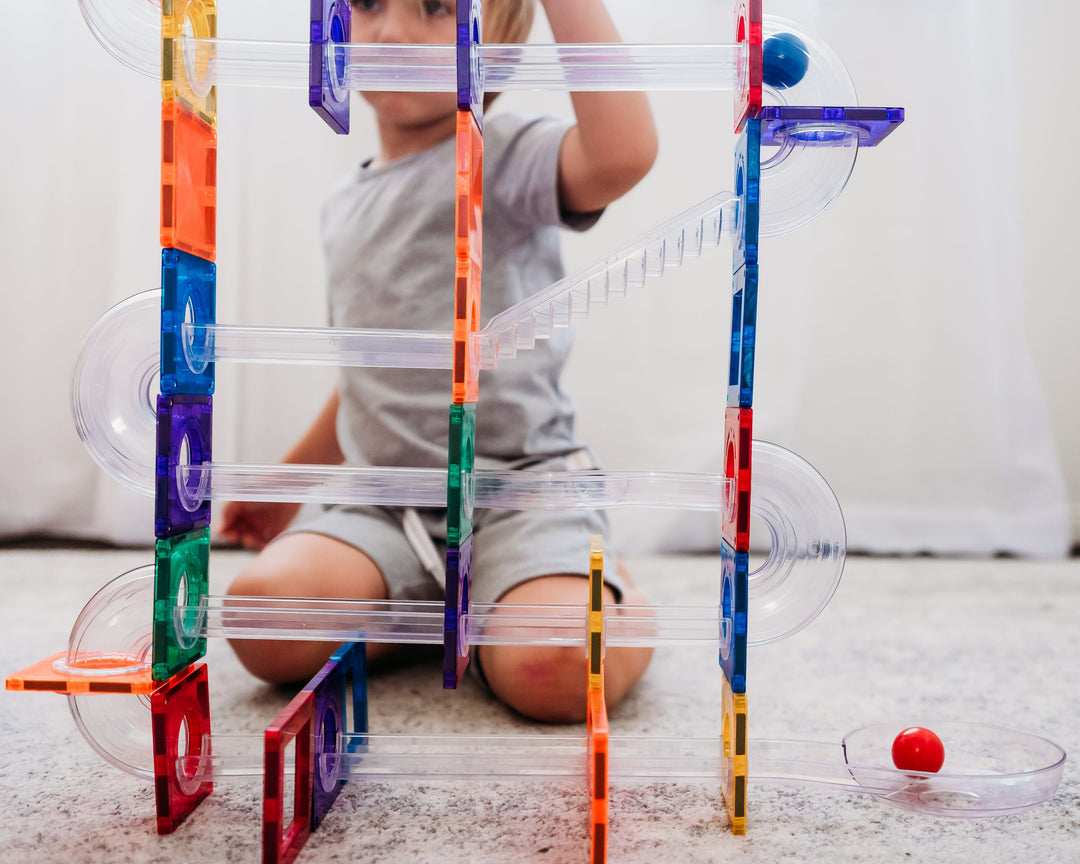 CONNETIX Rainbow Tiles - 92 Piece Ball Run