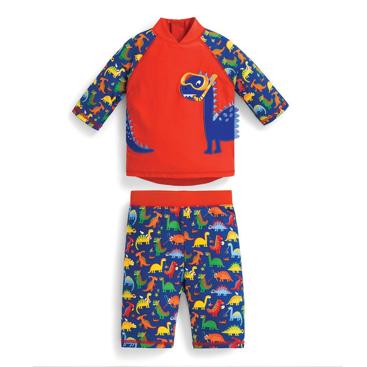 Jojo Maman Bebe Kids 2 Piece Sun Protection Swim Suit - Dino