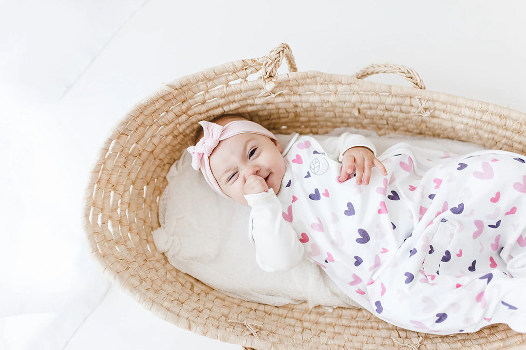 Woolino Ecolino Adjustable Baby Sleep Bag - Hearts