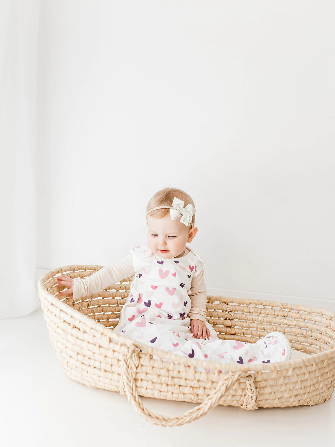 Woolino Ecolino Adjustable Baby Sleep Bag - Hearts