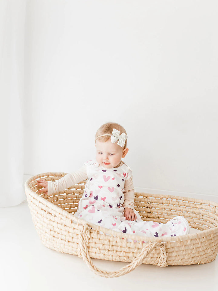 Woolino Ecolino Adjustable Baby Sleep Bag - Hearts