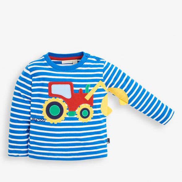 Jojo Maman Bebe Tractor Arm Applique Top