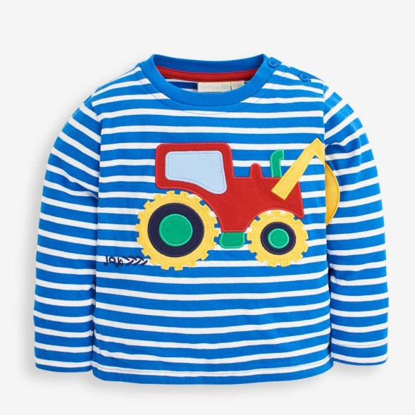 Jojo Maman Bebe Tractor Arm Applique Top