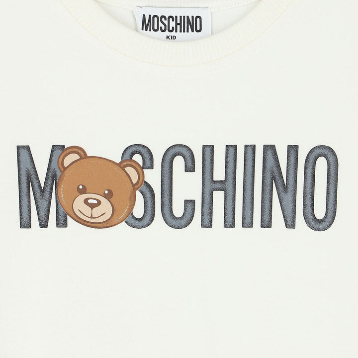 Moschino Kids Teddy Logo T-Shirt - White