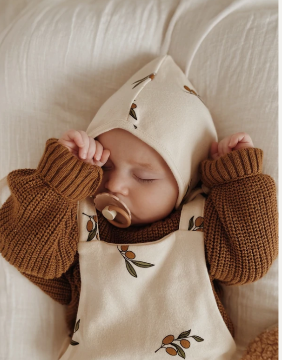 Organic Zoo Baby Pixie Bonnet in Cotton Field