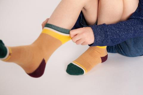 OAKI Merino Wool Socks, Yellow (Single Pair)