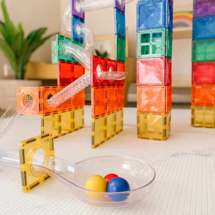 CONNETIX Rainbow Tiles - 92 Piece Ball Run