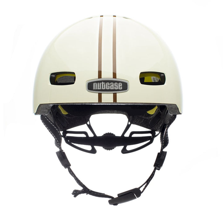 Nutcase Leather Bound Stripe Goss Helmet w/MIPS