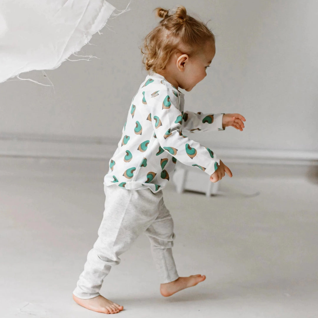 Nest Designs Kids/Baby Two-Piece Long Sleeve PJ Set (Bamboo Jersey) - A Quail Tale