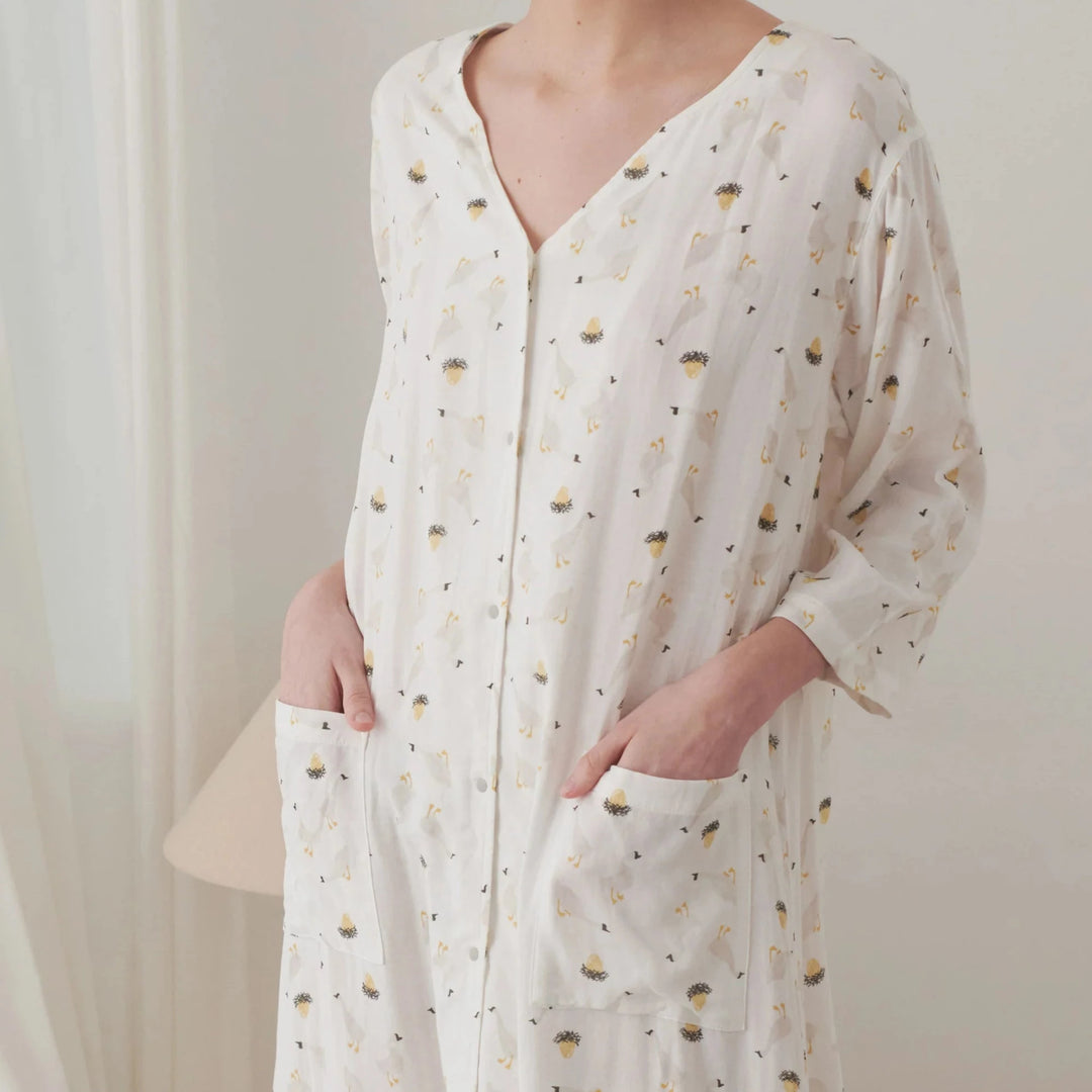 Nest Designs Women's Bamboo Robe - The Goose & The Golden Egg