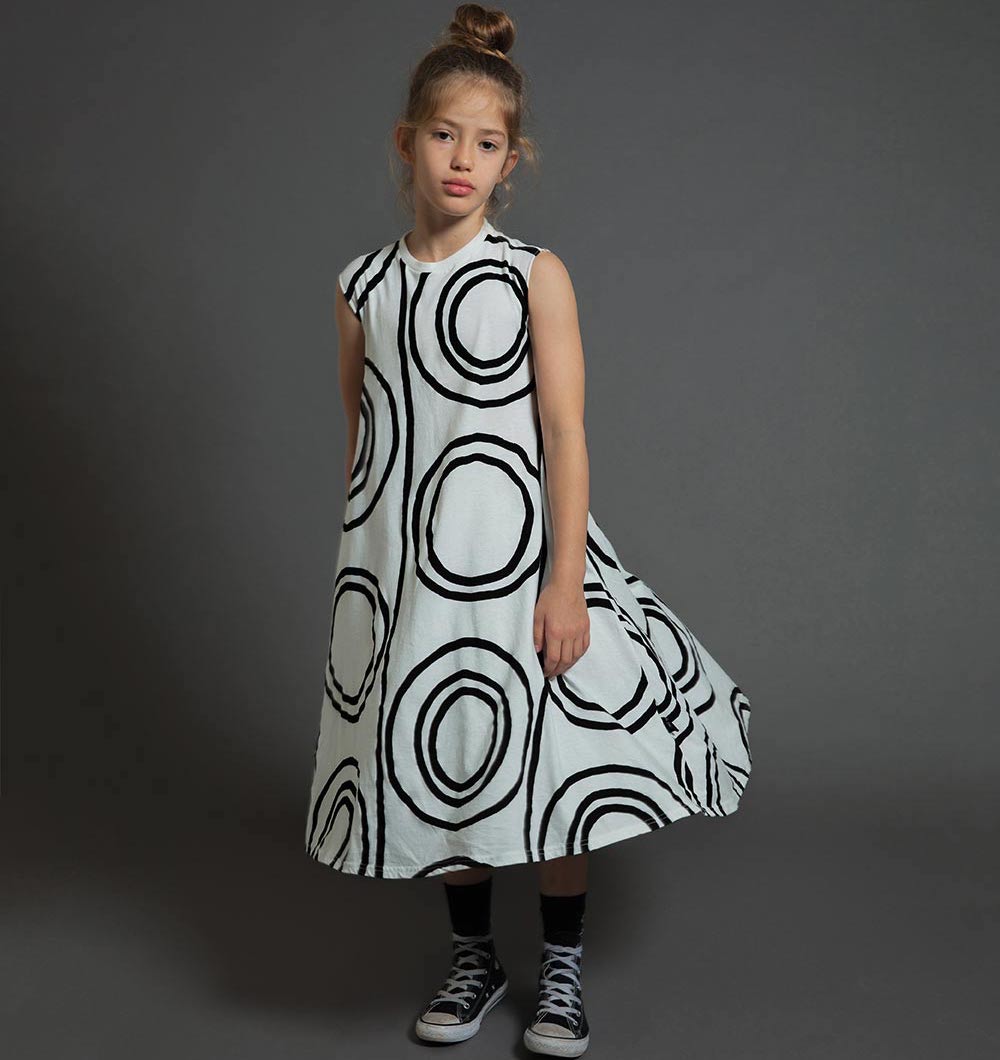 Nununu Kids Girl CIRCLE 360 Dress in White