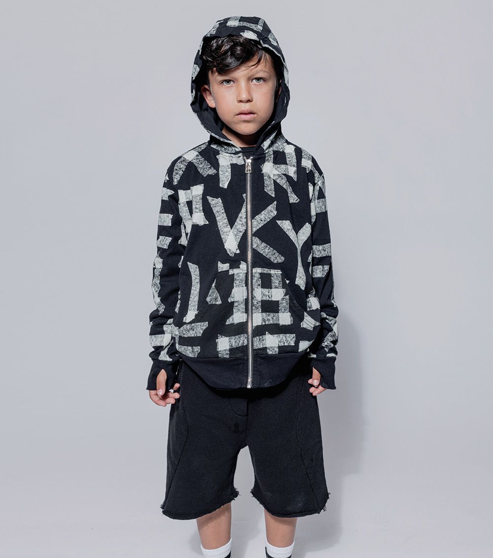 Nununu Kids HAREM Sweatshorts in Dyed Black