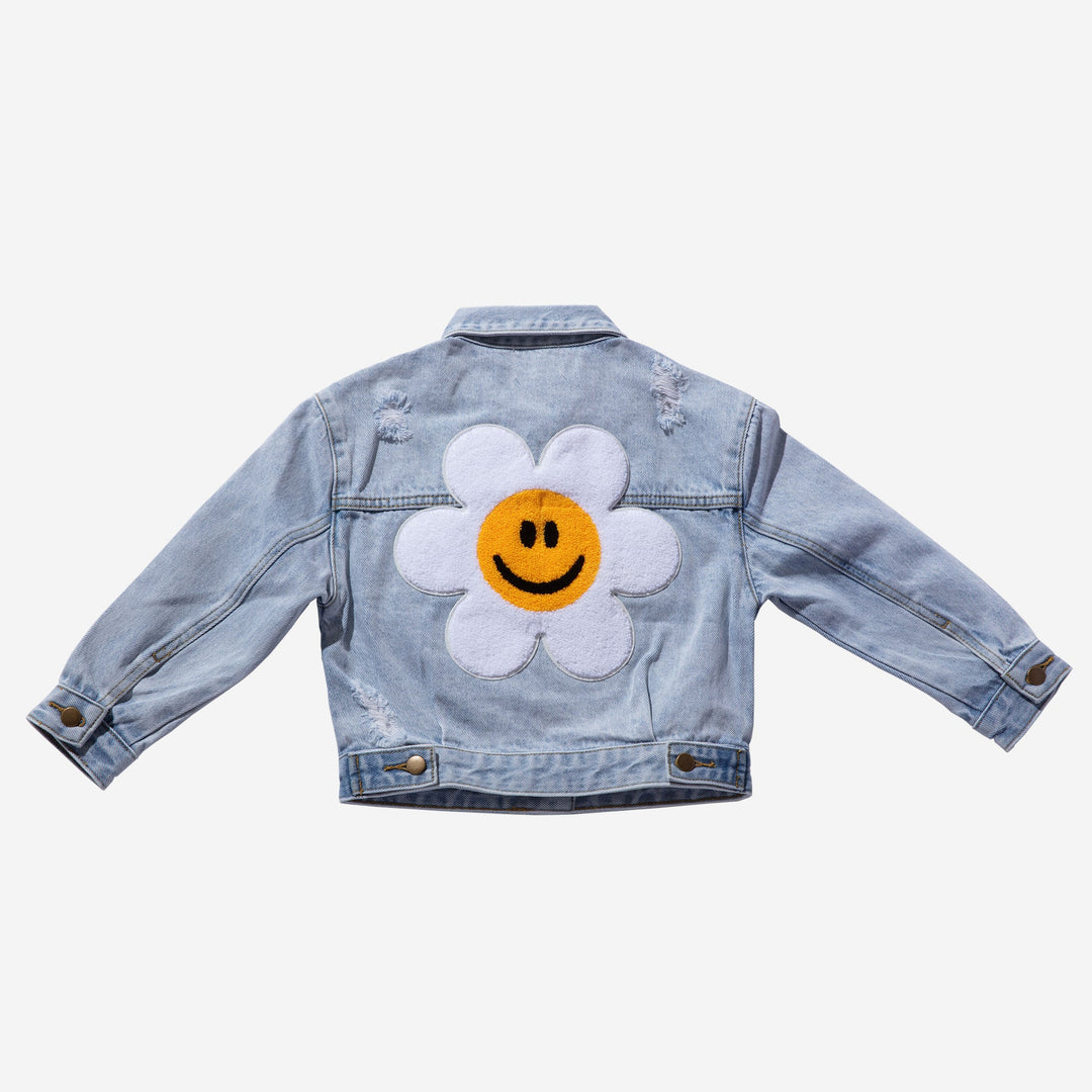 Petite Hailey Kids PATCHED DENIM JACKET - Daisy