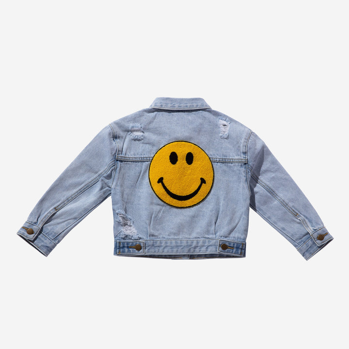 Petite Hailey Kids PATCHED DENIM JACKET - Smile