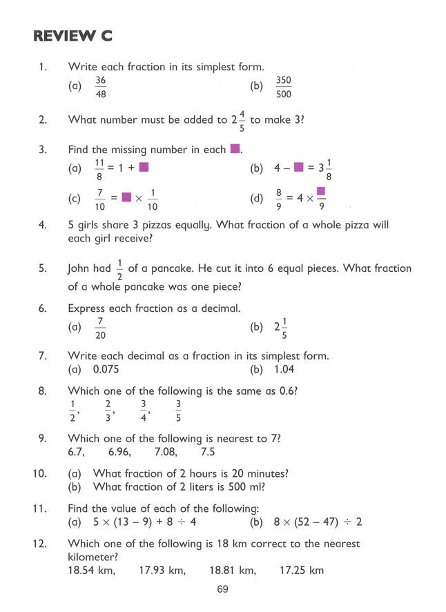 Singapore Math Primary Math Textbook 6A US Edition