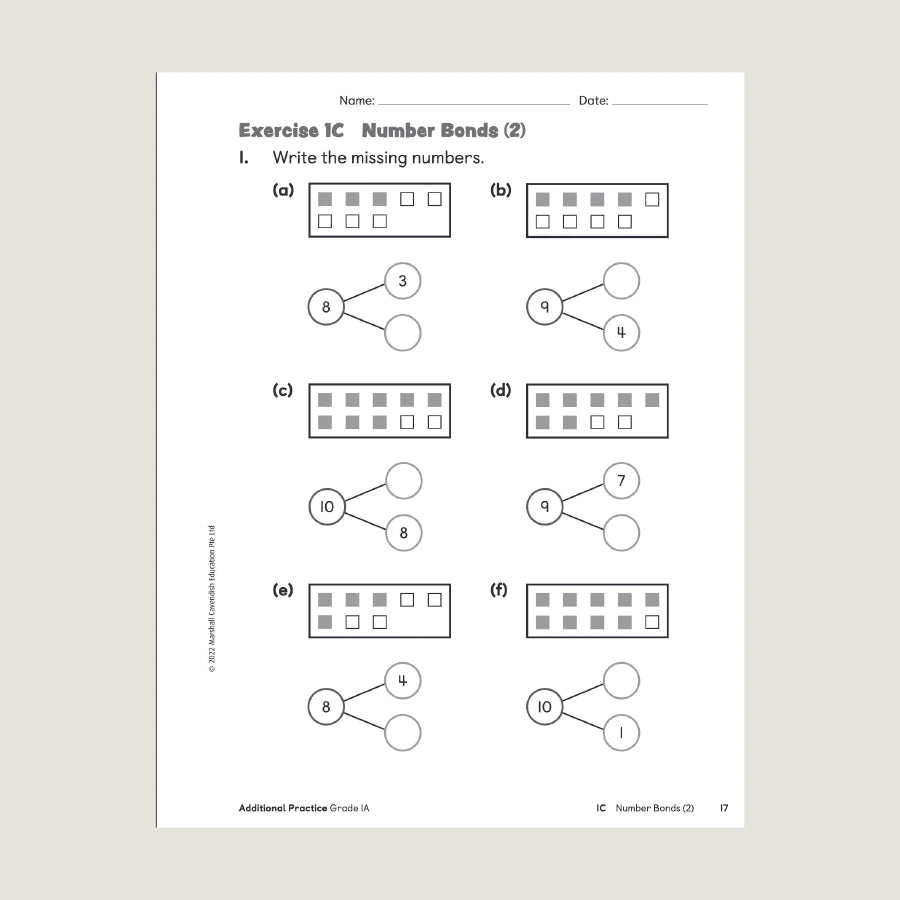 >Singapore Math Primary Mathematics Additional Practice 1A