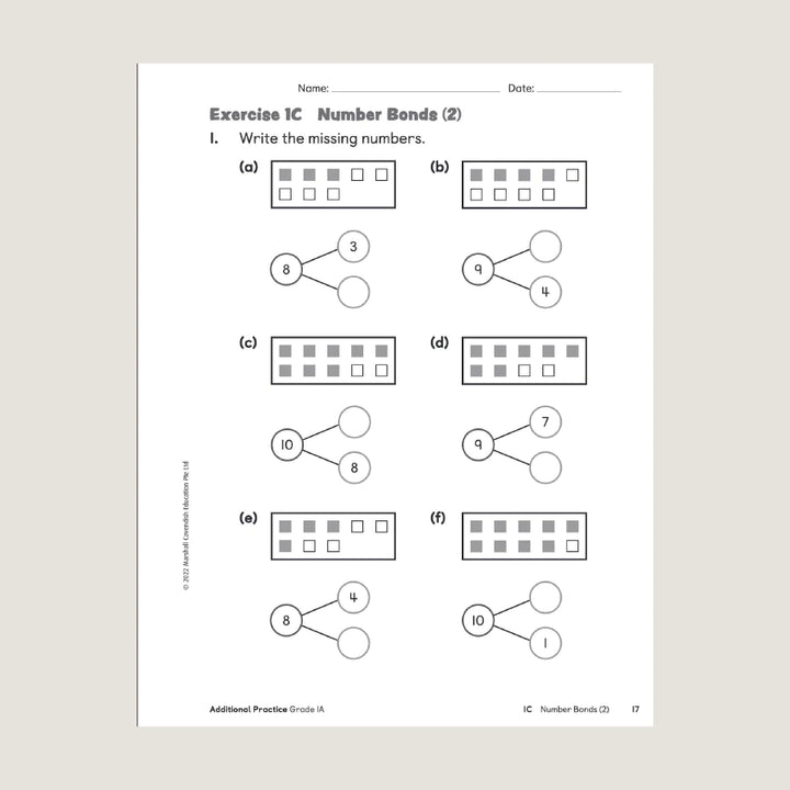 >Singapore Math Primary Mathematics Additional Practice 1A