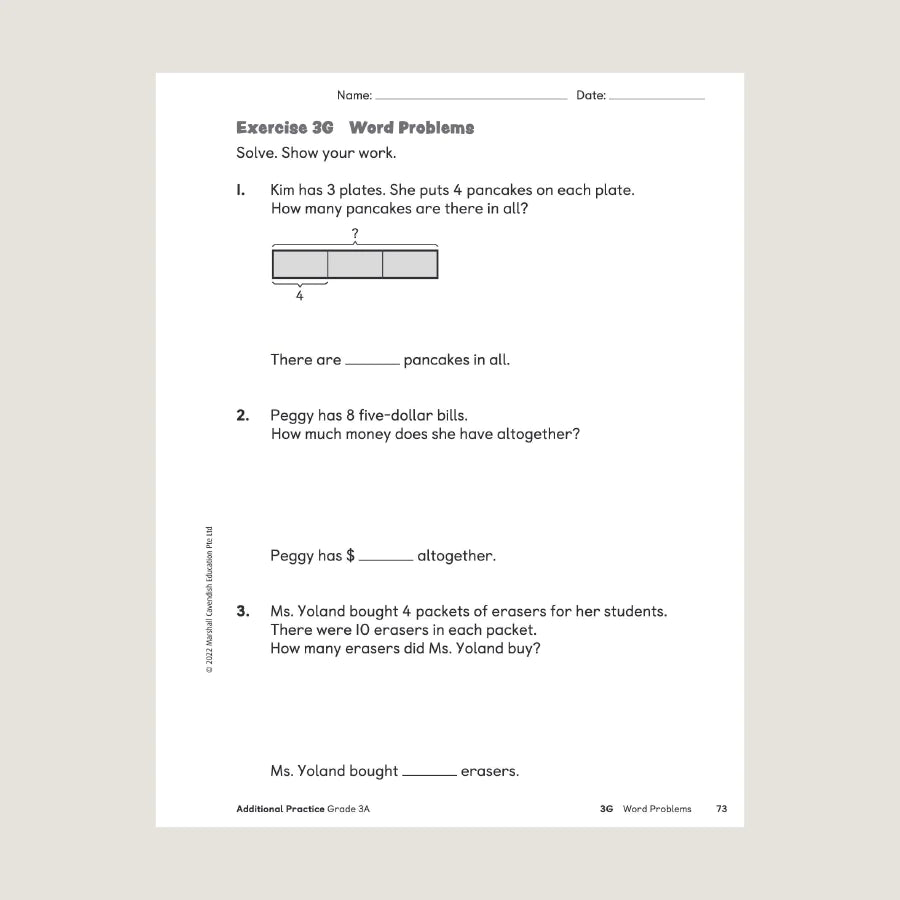 >Singapore Math Primary Mathematics Additional Practice 3A
