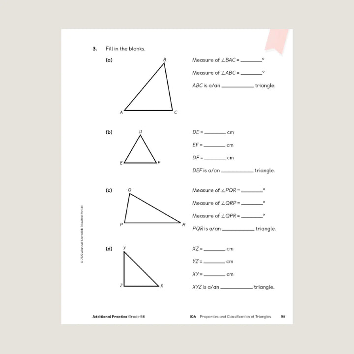 >Singapore Math Primary Mathematics Additional Practice 5B