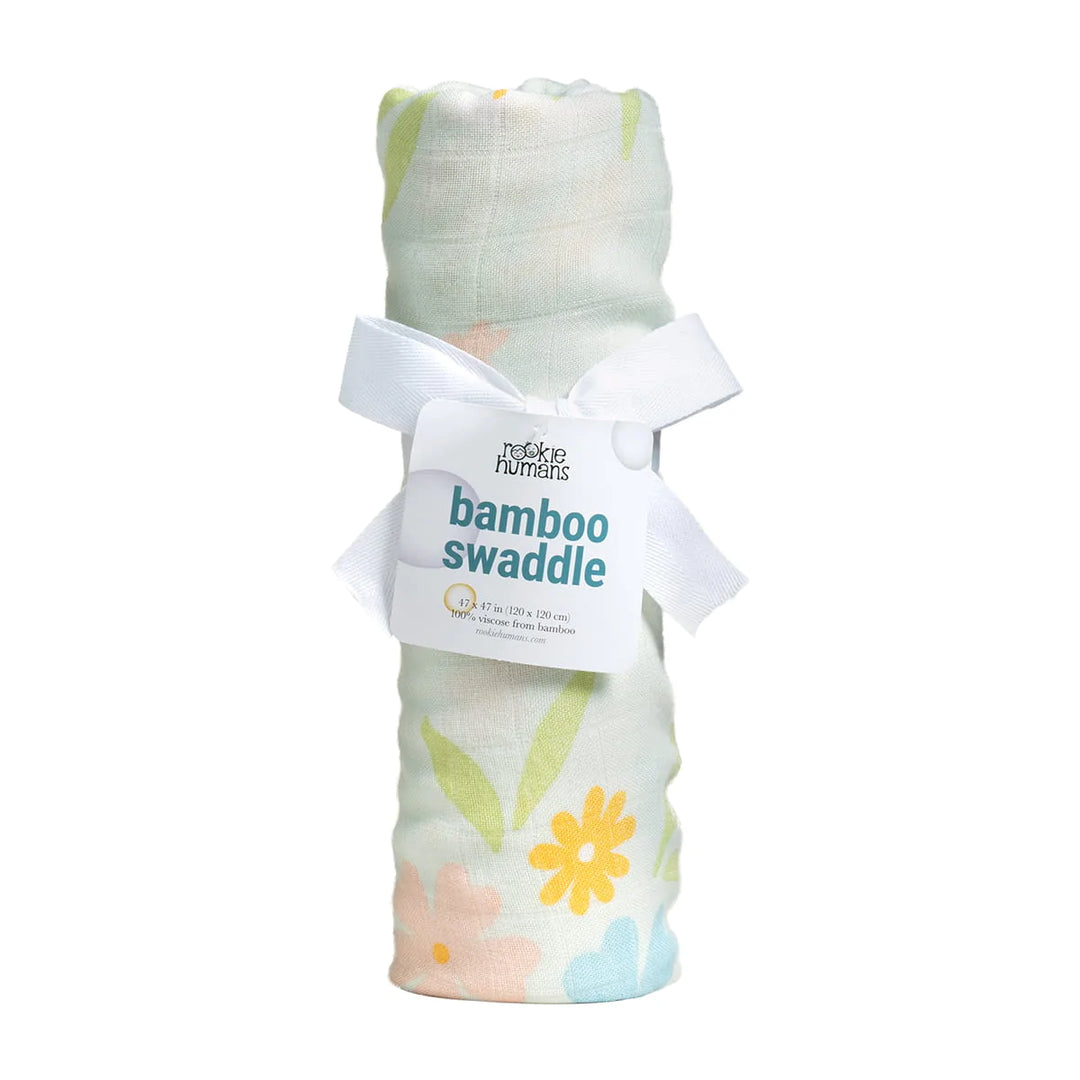 Rookie Humans Bamboo Baby Swaddle - Enchanted Meadow 47x47 in