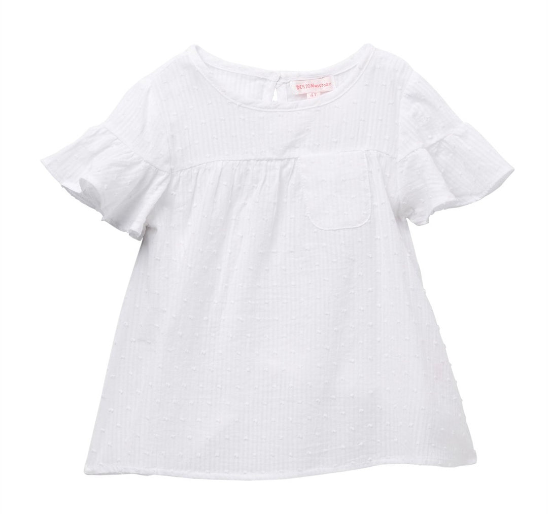 Design History - Girl's Flower Tee in White