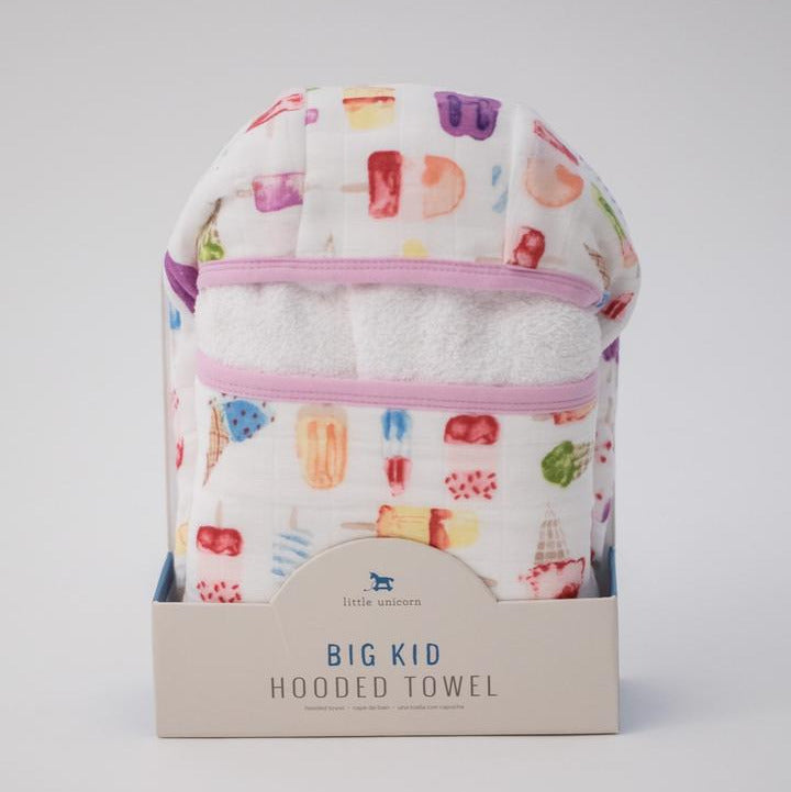 Little Unicorn Big Kid Hooded Towel - Brain Freeze