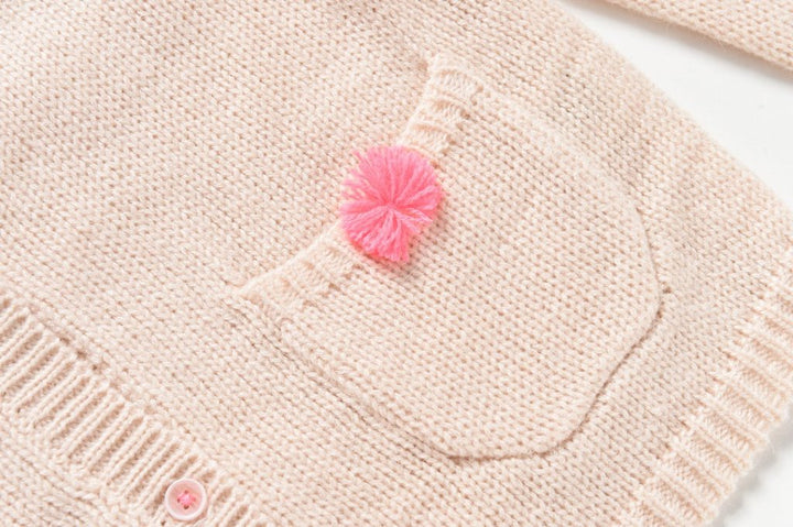 Louise Misha Kids Girl's Gilet Velika Sweaters in Cream