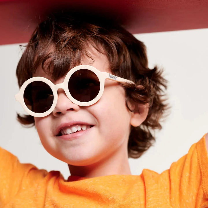 Babiators Kids Euro Round Sweet Cream Sunglasses with Amber lens