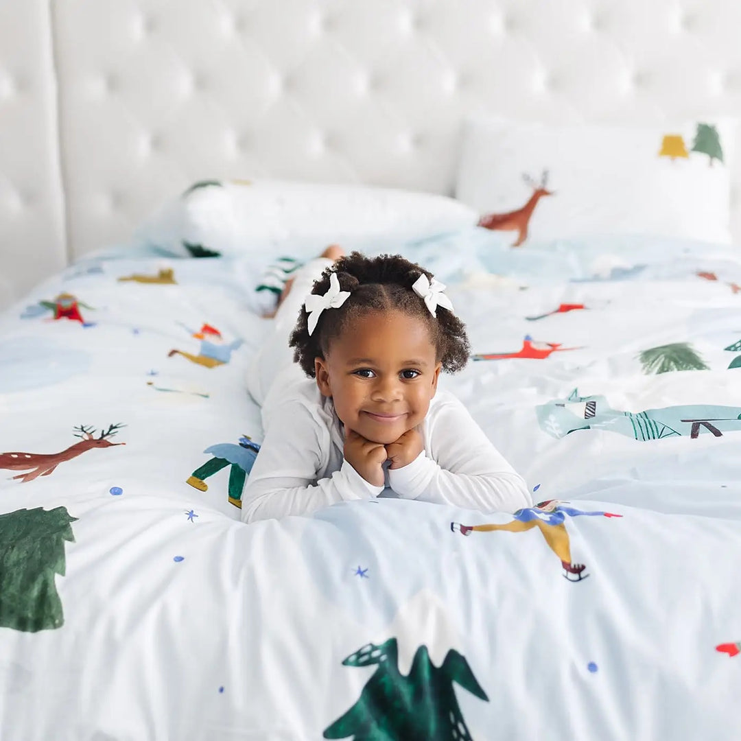 Rookie Humans Kids Bedding Set Holiday Themed: Snowy Days