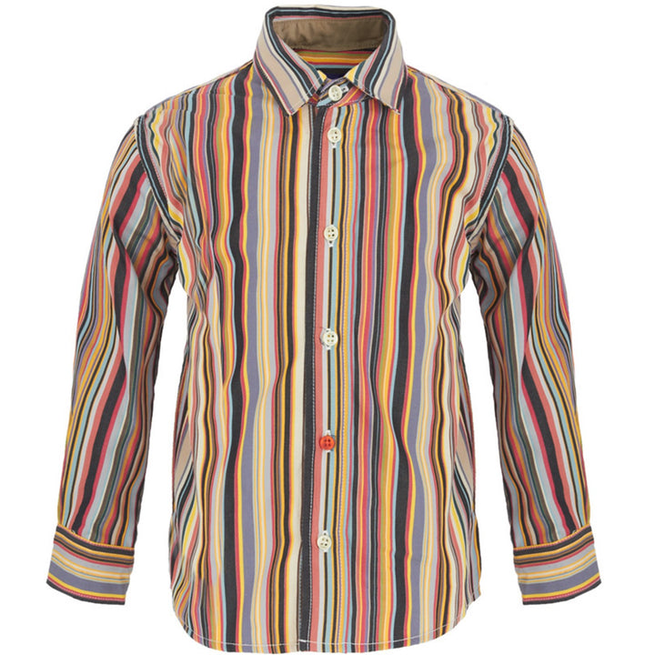 Paul Smith Junior Kids Boy Rainbow Striped Shirt