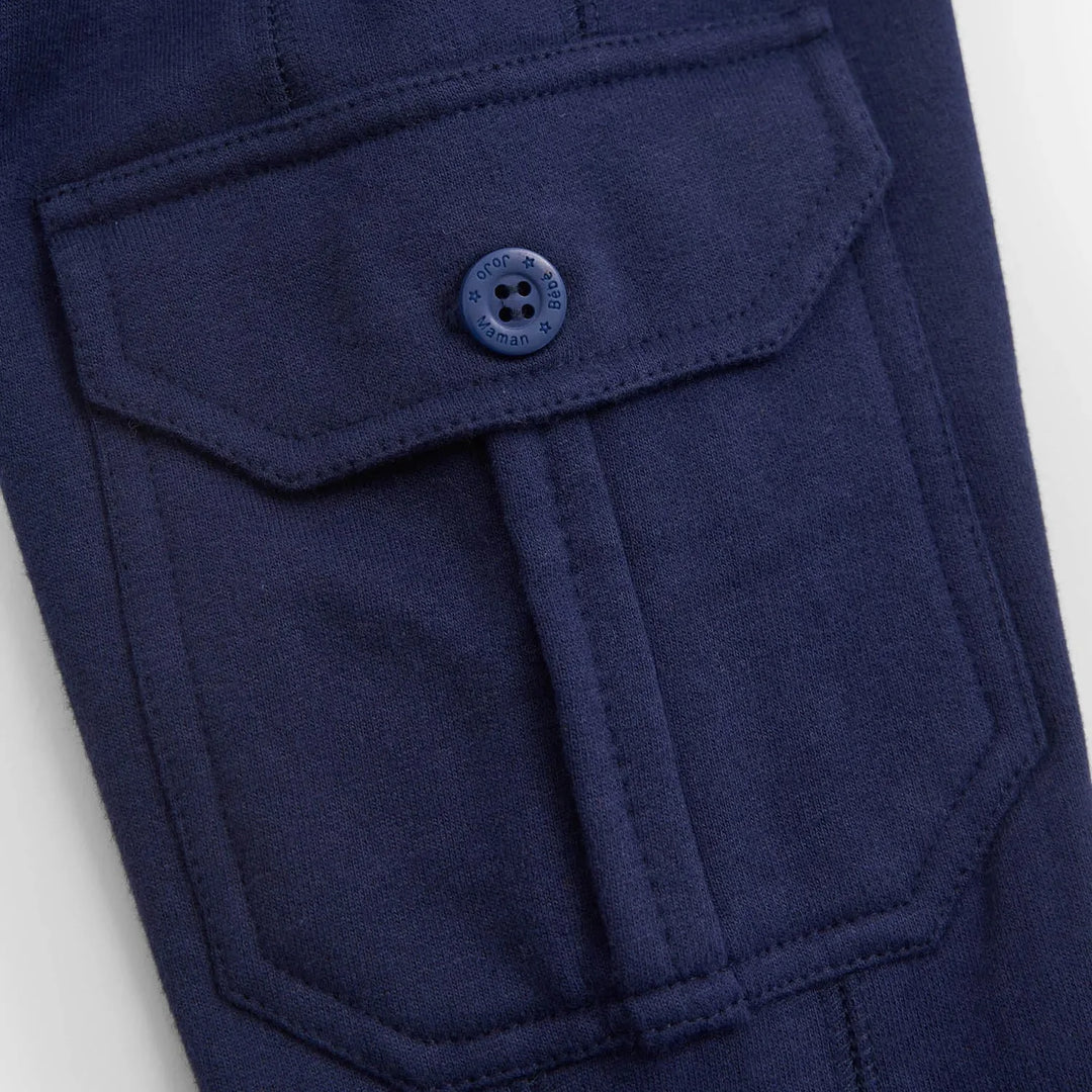 Jojo Maman Bebe 2-Pack Cargo Joggers in Navy