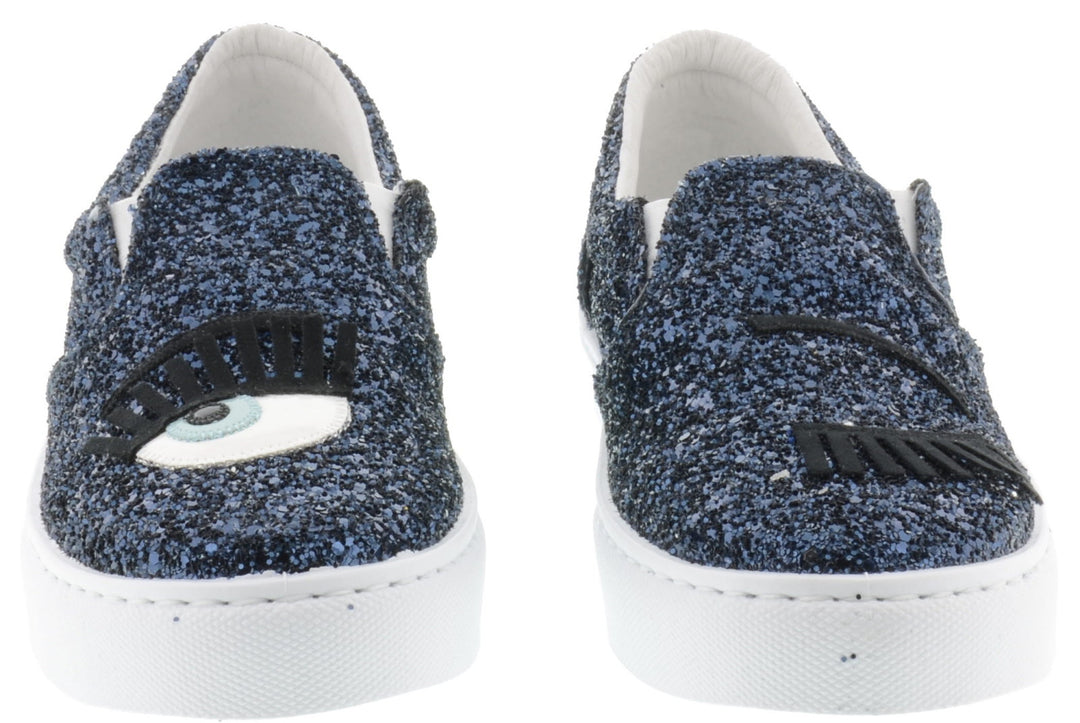 Chiara Ferragni Women's Navy Glitter Winkeye Sneaker