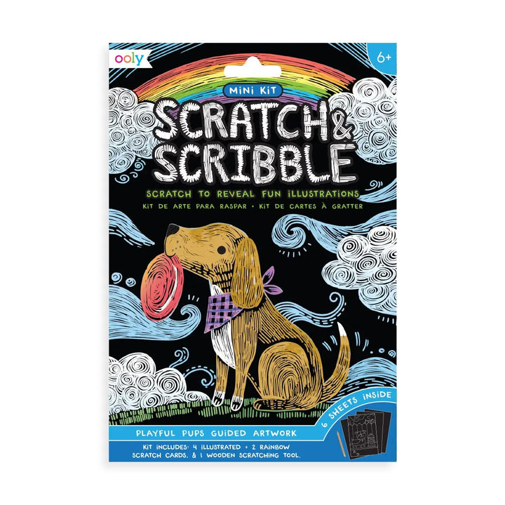 OOLY Mini Scratch & Scribble Art Kit: Playful Pups