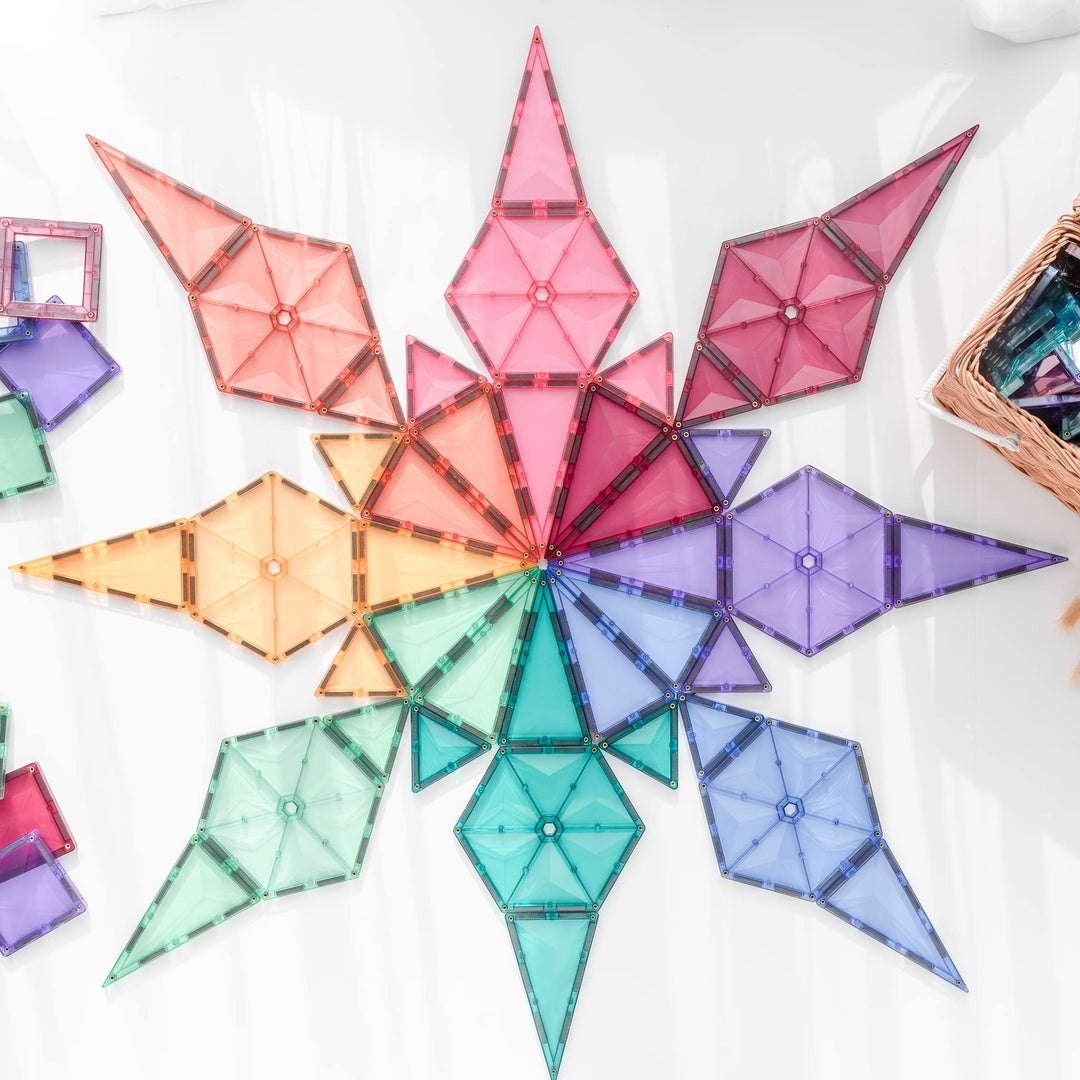>CONNETIX Pastel Tiles - 40 Pieces Geometry Pack