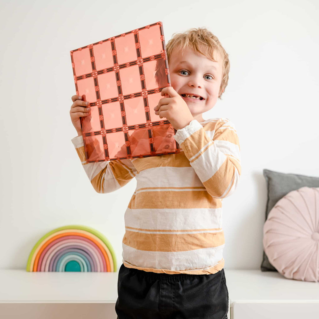 >CONNETIX Pastel Tiles - 2 Pieces Base Plate Lemon & Peach Pack