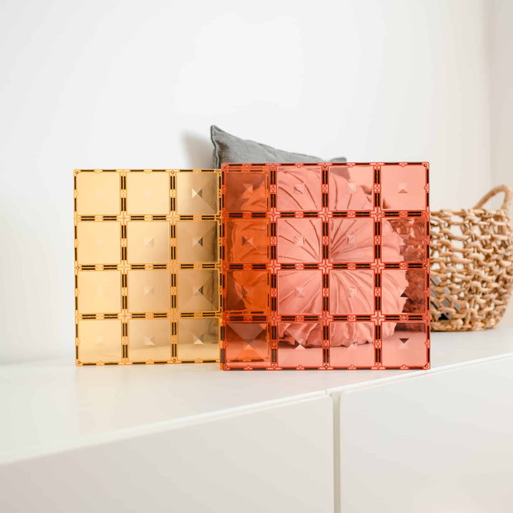 >CONNETIX Pastel Tiles - 2 Pieces Base Plate Lemon & Peach Pack