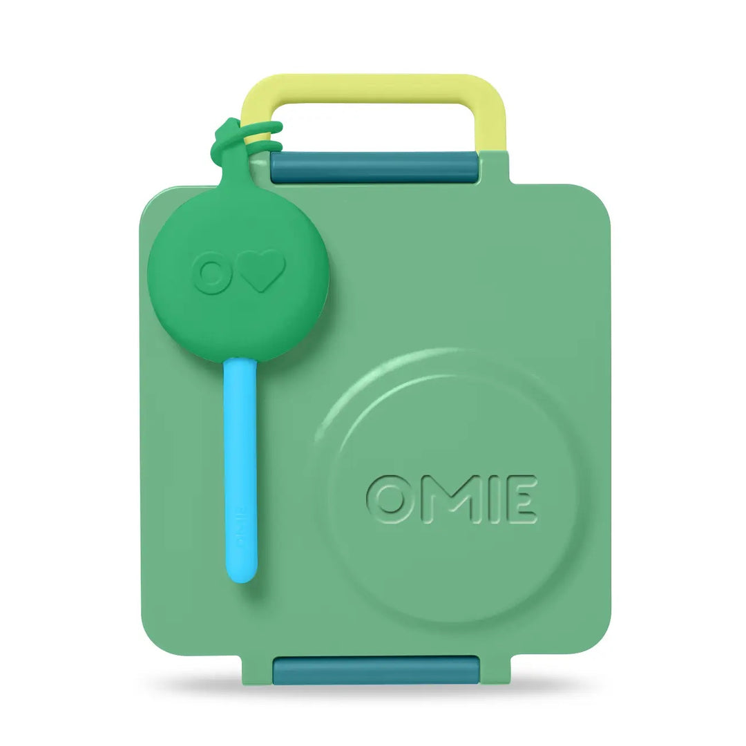 >OmieBox Lunch Box with Fork, Spoon + Pod Set ( Meadow)
