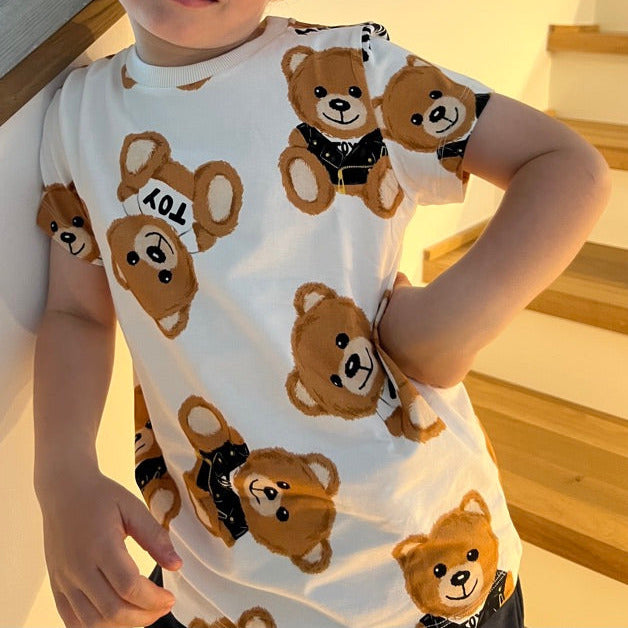 Moschino Kids Graphic and Print Toy Bear T-Shirt 2-PK Set