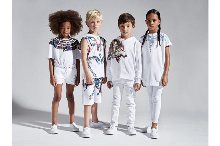 Marcelo Burlon Kids Boy's "Color Snake" White T-Shirt